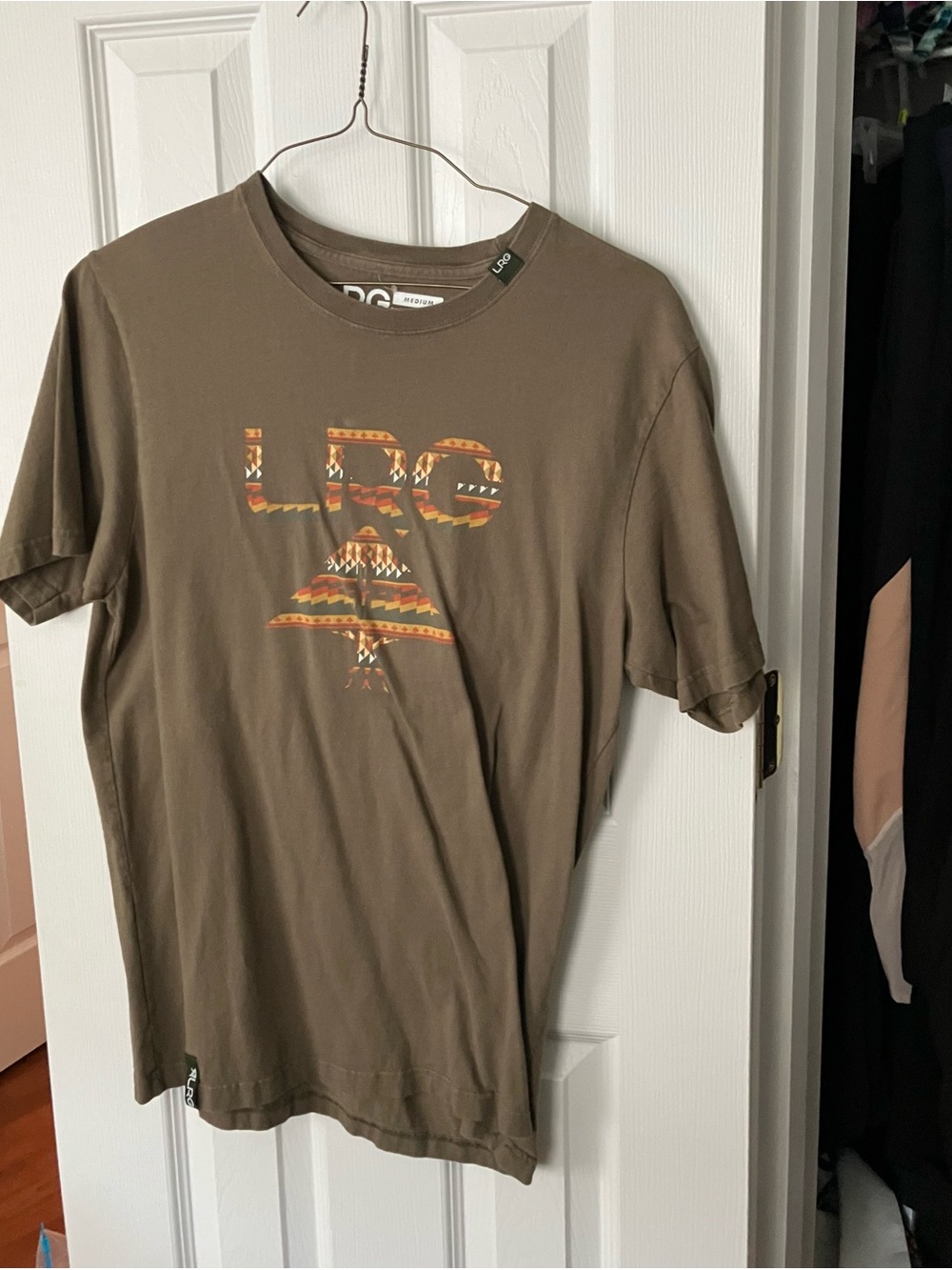LRG Khaki Geometric Graphic Print T-shirt